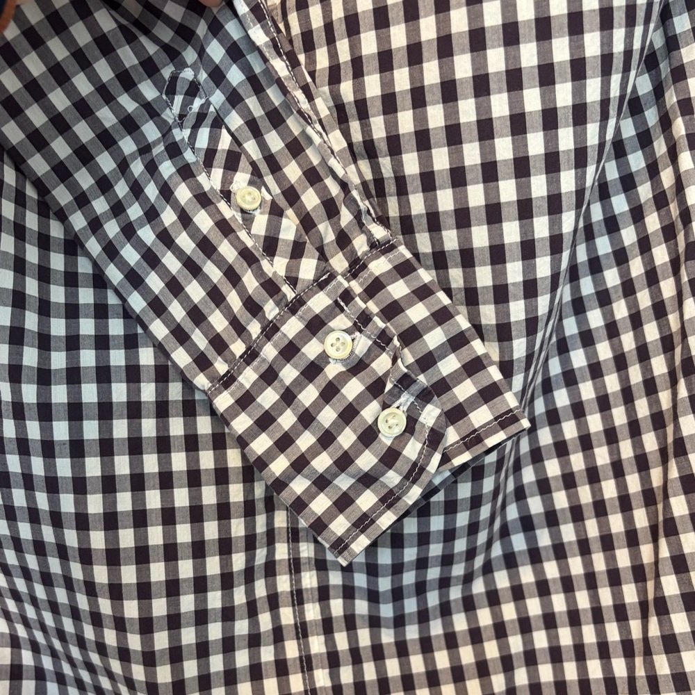 J. Crew Women's Classic Fit Boy Plaid Shirt Purple White Check Gingham Size 4 - Picture 4 of 5